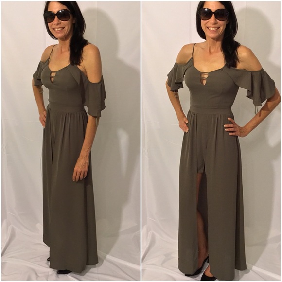 Olive Maxi Romper - Picture 2 of 4